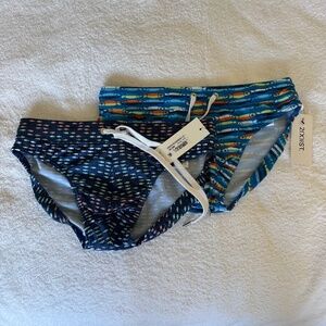 🐠🐟 Under the Sea Set! 2(X)IST Swim Brief Set (2 Pairs) - NWT Small 🐟🐠